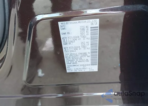 2019 Infiniti Qx60 Luxe z USA, uszkodzony, nr VIN 5N1DL0MM5KC506460